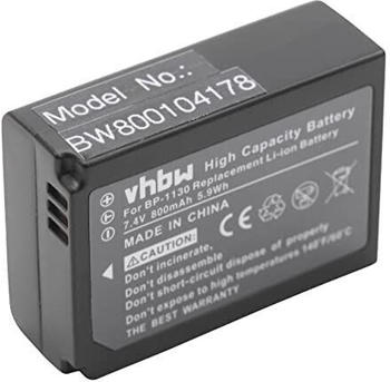 vhbw Li-Ion Akku 800mAh (7.4 V) kompatibel mit Samsung NX300, NX300M, NX2020, NX2030 Ersatz für ED-BP1130, BP1130, BP-1130.