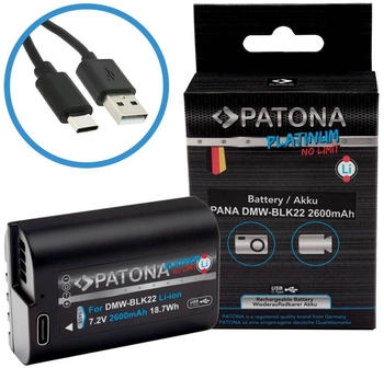 Patona Platinum Ersatzakku f&uuml;r Panasonic DMW-BLK22 (2600mAh)