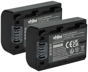 vhbw 2x Akku kompatibel mit Sony DCR-SR72(E) DCR-SR75(E) DCR-SR77 Videokamera Camcorder (500 mAh 7,2 V Li-Ion) + Infochip