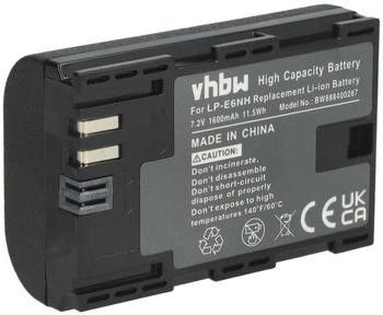 vhbw Akku kompatibel mit Tether Tools Air Direct Kamera (1600mAh 7,2V Li-Ion)