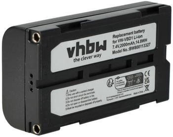vhbw Akku kompatibel mit Panasonic NV-GS120GN NV-GS120GN-S NV-GS120K NV-GS140EG-S NV-GS140 Videokamera Camcorder (2000mAh 7,4V Li-Ion)