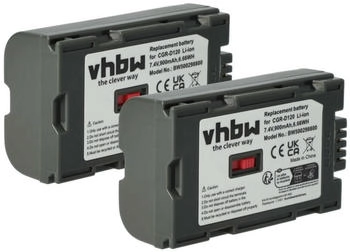 vhbw 2x Akku Ersatz für Hitachi DZ-BP14 DZ-BP16 DZ-BP28 für Videokamera Camcorder (900mAh 7,2V Li-Ion)