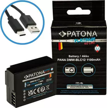 Patona Platinum Akku Ersatz f&uuml;r DMW-BLC12 (1100mAh)