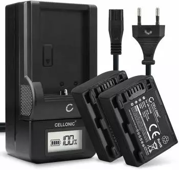 Cellonic 2x Akku + Ladegerät für Sony NP-FH50, 700mAh, 7,4V (923599)