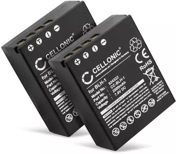 Cellonic Ersatzakku für Olympus OM-D E-M1 Mark II/III, E-M1X, 2000mAh, 2er-Pack (BLH-1)