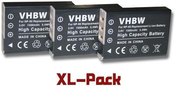 vhbw 3x Akku Ersatz für Ricoh DB-90 für Kamera (1500 mAh 3,6 V Li-Ion)