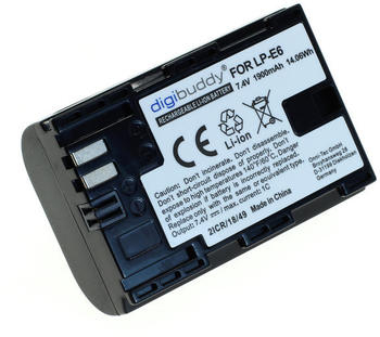 digibuddy Akku kompatibel zu Canon LP-E6 / LP-E6N Li-Ion (1900mAh)