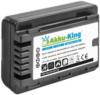 Akku-King 20111265 Li-Ion Akku für Panasonic VW-VBY100?, VBY100E-K 900mAh