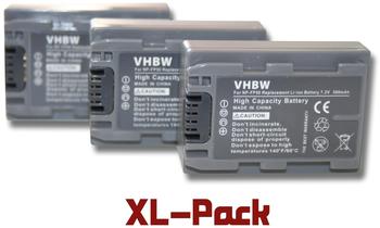 vhbw 3X Akku kompatibel mit Sony DCR-DVD92, DCR-DVD905E, DCR-DVD755, DCR-DVD905, DCR-DVD755E Videokamera Camcorder (500 mAh, 7,2 V, Li-Ion)