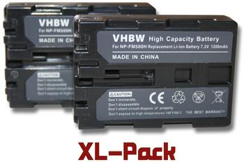 vhbw 2x Li-Ion Akku Set 1200mAh (7.2V) für Kamera Sony Alpha SLT-A77VK, SLT-A77VQ, SLT-A99, SLT-A57