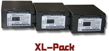 vhbw 3x Akku kompatibel mit Hitachi DZ-MV230A DZ-MV230E DZ-MV250 DZ-MV270A Videokamera Camcorder (5400mAh 7,4V Li-Ion)