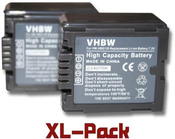 vhbw 2 x vhbw Akku Set 1000mAh für Camcorder Kamera Panasonic H90 H250 H280 VDR-D50 D160 D220 D310 NV-GS