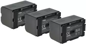 vhbw 3 x vhbw Akku Set 1700mAh für Camcorder Kamera Panasonic ersetzt VSB0418 VW-VBD20 VW-VBD25 CGR-D110 CGR-D120 CGR-D220 CGR-D220E1B CGR-D320