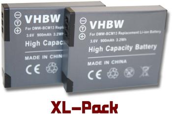 vhbw 2 x Akku Set 900mAh (3.6V) für Kamera Panasonic Lumix DMC-FT5, -TS5, -TZ40, -TZ41, -TZ56, -TZ61,