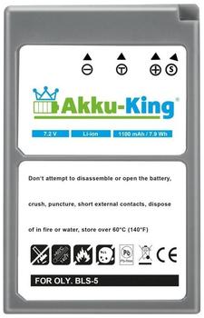Akku-King Akku für Olympus PEN E-PL2/E-PL5/E-PM2 1100mAh