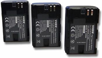 vhbw 3x Akku kompatibel mit Canon EOS 80D R5 R6 7D Mark II 70D 90D R 6D Mark II R5 C 7D Kamera (2000 mAh 7,2 V Li-Ion) Infochip