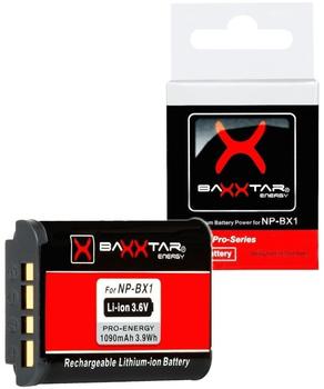 Baxxtar Bundlestar BAXXTAR PRO ENERGY Qualitätsakku für Sony NP-BX1 echte 1090mAh! Neueste Generation 100% kompatibel!)