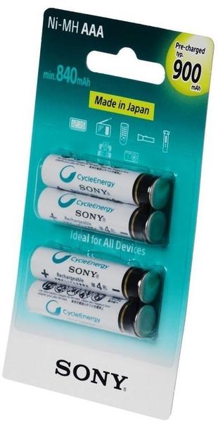 Sony NH-AAAB4GN 4x NiMh-MICRO-Akku 900mAh