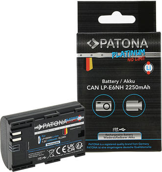 PATONA 2x Akku kompatibel für Canon BP-820 Li-Ion Ersatzakku, 7.4 Volt,  1780mAh 2 Stück