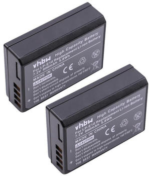 vhbw 2x Ersatzakku für Canon LP-E10 (800mAh)