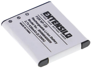 EXTENSILO Akku Ersatz für Casio NP-120, NP-120DBA für Kamera (630mAh, 3,7V, Li-Ion)