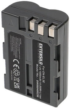 EXTENSILO 2x Akku kompatibel mit Nikon D50, D100, D100 SLR, D200, D300, D300s, D70, D700 Kamera (1900mAh, 7,4V, Li-Ion, Schwarz)