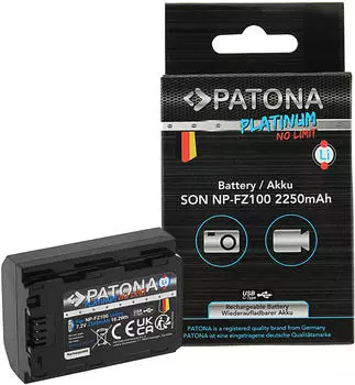 Patona Platinum Ersatzakku f&uuml;r Sony NP-FZ100 (2250mAh)