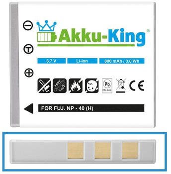 Akku-King Akku kompatibel mit Pentax D-Li8 - Li-Ion 800mAh - für Optio A10, A20, A30, A40, L20, S, S4, S4i, S5i, S5n, S5z, S6, S7, SV, SVi, T10, T20, W10