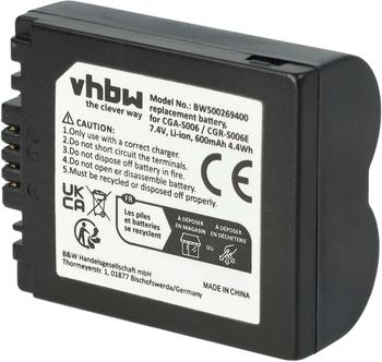 vhbw Akku 600mAh (7.2V) kompatibel mit Kamera Leica V-Lux 1 & Panasonic Lumix DMC-Serie, z.B. FZ7, FZ8, FZ18, FZ28, FZ30, FZ35, FZ38, FZ50 Ersat