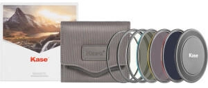Kase Filters KW Revolution Professional ND Kit Magnetic Shockproof Tempered Optical Glass w Color Coded Rings inc CPL ND8 ND64 ND1000 Filter Lens Cap & Case (86mm)