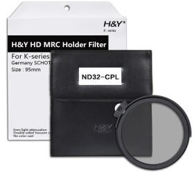 H&Y 95mm Drop-in filter Neutral Density ND32 and Circular Polariser combined exclusively for KH-100 Holder ONLY (KNC32)