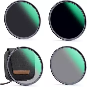 LuxusKollektion ND-Filterset 55mm ND4 ND8 ND64 ND1000 Luftfahrt-Aluminium japanisches Glas