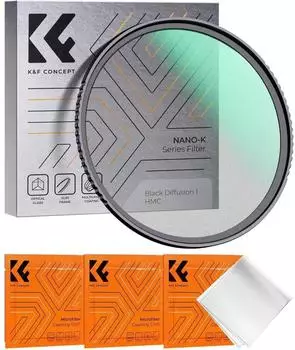 K&F Concept Black-Mist Filter 49mm, optisches Glas, 18-lagige Nano-Beschichtung