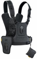 Cotton Carrier - 2 G3 Charcoal - Brustgeschirr als Tragesystem f&uuml;r 2 DSLR- oder
