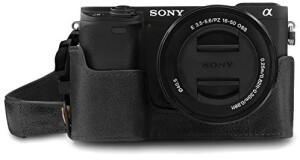 MegaGear MegaGear Ever Ready Echtleder Kameratasche für Sony Alpha 6100/6400 schwarz