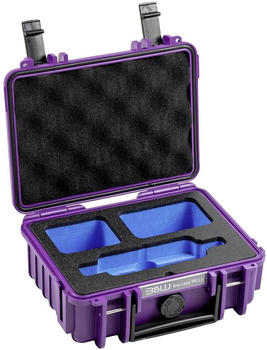 B&W Outdoor Case Typ 500 incl. Insta360 X3 Inlay violett