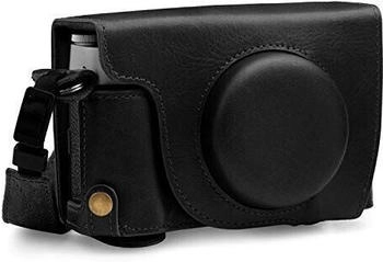 MegaGear MG1892 Ever Ready Genuine Leather Camera Case compatible with Fujifilm X100V - Black