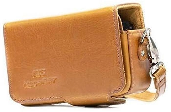 MegaGear MG886 Sony Cyber-shot DSC-HX99 DSC-HX95 DSC-HX80 DSC-HX90V DSC-WX500 Leather Camera Case with Strap - Brown