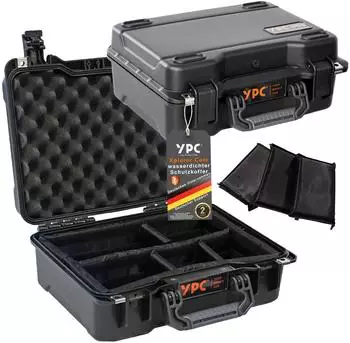YPC Xplorer Case M Outdoor Hartschalenkoffer, schwarz, 403x330x165mm (CS00001BKPD)