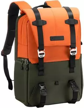 K&F Concept Kamerarucksack 20L, 15,6" Laptopfach, spritzwassergesch&uuml;tzt, orange