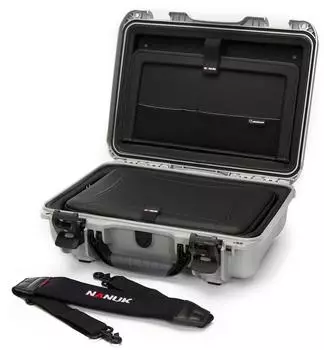 Nanuk 923 Hartschalenkoffer mit Laptop-Kit, silber, wasserdicht (923-LK05)