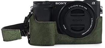 MegaGear MegaGear Ever Ready Echtleder Kameratasche für Sony Alpha 6100/6400 grün