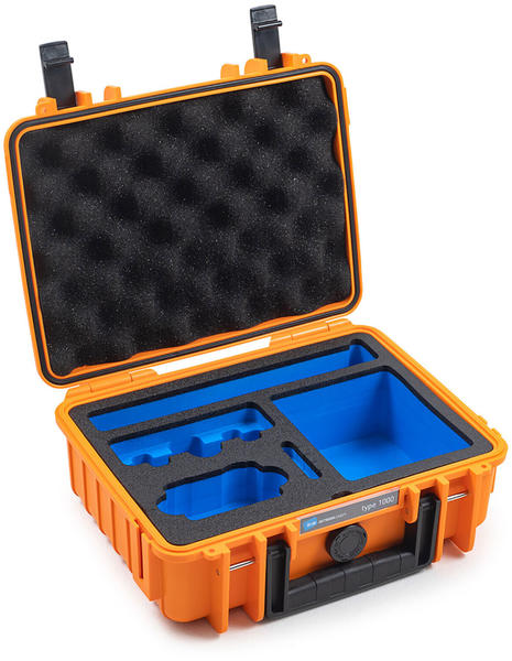 B&W Outdoor Case Typ 1000 incl. DJI Osmo Action 3 Inlay orange
