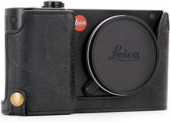 MegaGear Ever Ready Echtleder Kamera-Halbtasche + Trageriemen für Leica TL2/TL schwarz