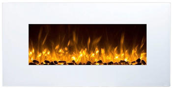 Glow Fire Neptun mit Heizung und Flammeneffekt weiß