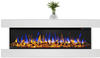 Glow Fire Elektrokamin Insert Clear 36 Multicolor LED 1600W mit Flammeneffekt weiß