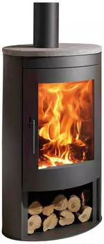 Panadero Oval 1 Stone EcoDesign 8,7 kW schwarz metallic