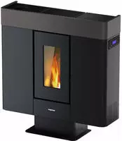 Freepoint Pelletofen "Moon airtight" kanalisierbare Warmluft, WIFI inklusive,