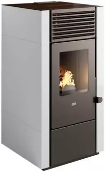 Punto Fuoco Pelletofen Poly 46x90x50cm Metall wei&szlig;
