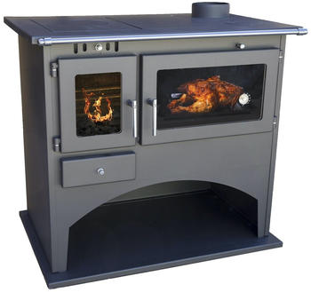 Viktoria Werkstattofen Viki 10,5 kW mit Backfach und Herdplatte schwarz